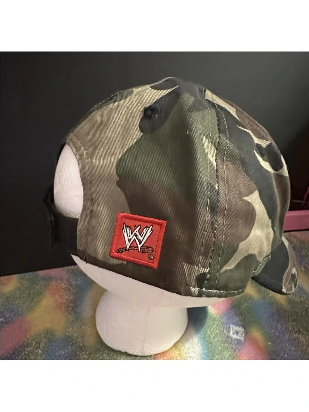 WWE Black & Camo Wrestlers Patch Baseball Cap